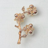 10 PCS Pearl Rhinestone Flower Branches Metal Alloy Jewelry Accessories