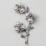 10 PCS Pearl Rhinestone Flower Branches Metal Alloy Jewelry Accessories