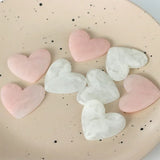 10 PCS Resin Acrylic Heart-shaped Earrings Hairpin DIY Jewelry Making Materials