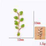 10 PCS Enamel Leaves Metal Alloy Jewelry Making Accessories