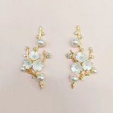 10 PCS Plated Flowers Branch Metal Alloy Accessories for DIY Jewelry Making