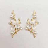 10 PCS Plated Flowers Branch Metal Alloy Accessories for DIY Jewelry Making