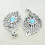 10 PCS Vintage Metal Alloy Leaf Pendant DIY Jewelry Accessories
