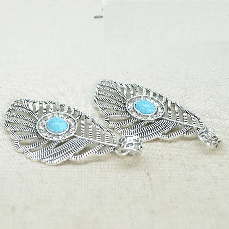10 PCS Vintage Metal Alloy Leaf Pendant DIY Jewelry Accessories