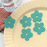 10 PCS Acrylic Wave Point Flowers Pendant Charms for DIY Jewelry Findings