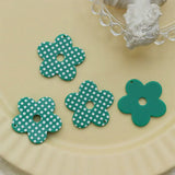 10 PCS Acrylic Wave Point Flowers Pendant Charms for DIY Jewelry Findings