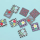 10PCS Acrylic Square Pendant Flower Earrings DIY Jewelry Making