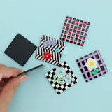 10PCS Acrylic Square Pendant Flower Earrings DIY Jewelry Making