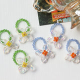 10 PCS Acrylic Crystal Flowers Earrings Pendant Charms DIY Jewelry Making