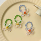 10 PCS Acrylic Crystal Flowers Earrings Pendant Charms DIY Jewelry Making