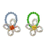 10 PCS Acrylic Crystal Flowers Earrings Pendant Charms DIY Jewelry Making