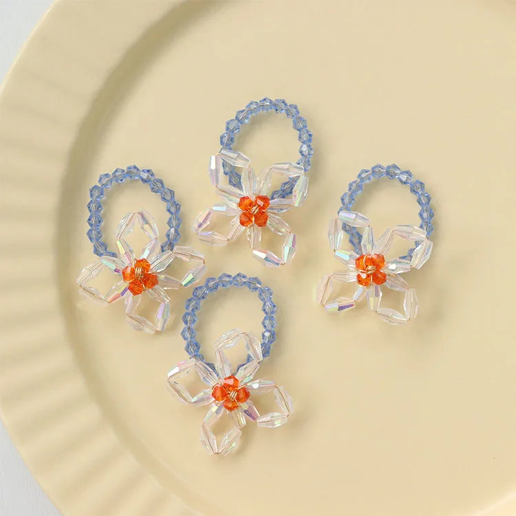 10 PCS Acrylic Crystal Flowers Earrings Pendant Charms DIY Jewelry Making