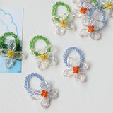 10 PCS Acrylic Crystal Flowers Earrings Pendant Charms DIY Jewelry Making