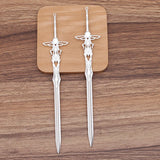 10 PCS Retro Hairpin Settings Hair Sticks DIY Jewelry Making