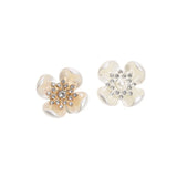 10 PCS 36mm Rhinestone Pearl Flowers for DIY Brooch Hair Jewelry