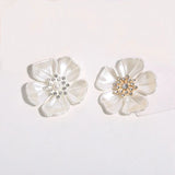 10 PCS 36mm Rhinestone Pearl Flowers for DIY Brooch Hair Jewelry