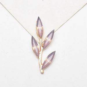 10 PCS 38x16mm Rhinestone Leaf Branch Headwear Accessories