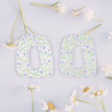 10 PCS Acrylic Embossed Flowers Pendant Charms DIY Earrings Accessories