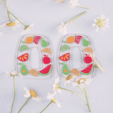 10 PCS Acrylic Embossed Flowers Pendant Charms DIY Earrings Accessories