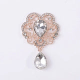 10 PCS 40x61mm Rhinestone Water Drop Flowers DIY Jewelry Making Ornaments