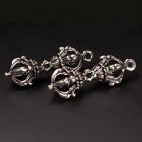 10 PCS Vintage Tibetan Alloy Silver Spacer Beads Vajry Pestle Charms