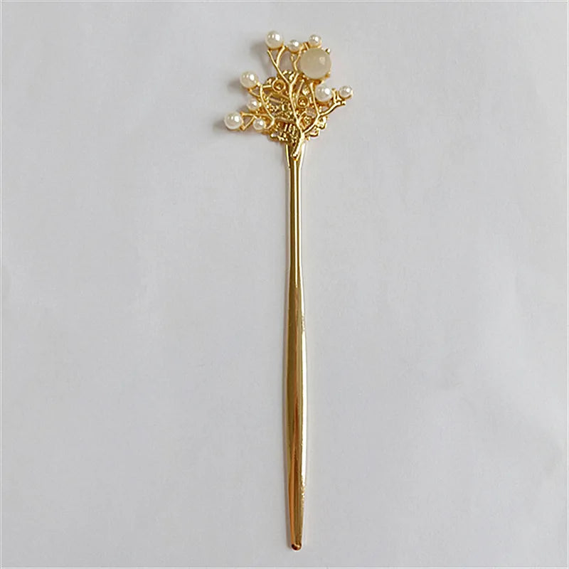 10 PCS Vintage Metal Alloy Hair Sticks 42*16mm Setting for Jewelry Making