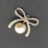 10 PCS KC Plated Pearl Bowknot Pendant 43*50mm Jewelry Making