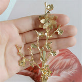 10 PCS Vintage Metal Alloy KC Branch Flowers Hairpin Base Settings