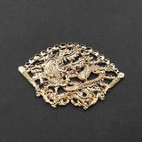 10 PCS Dragon Phoenix Auspicious Cloud Fan Alloy Jewelry Making Accessories