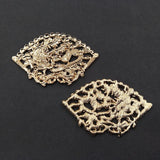10 PCS Dragon Phoenix Auspicious Cloud Fan Alloy Jewelry Making Accessories