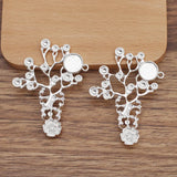 10 PCS Alloy Retro Branches Flowers For DIY Headdress Brooch Jewelry Making