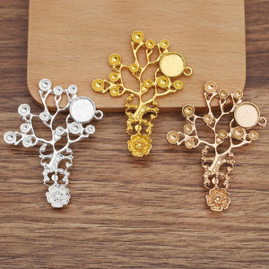 10 PCS Alloy Retro Branches Flowers For DIY Headdress Brooch Jewelry Making