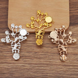 10 PCS Alloy Retro Branches Flowers For DIY Headdress Brooch Jewelry Making