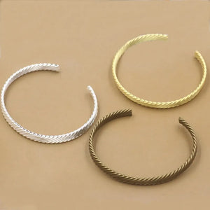10 PCS 5mm*60mm Raw Brass Bangle Bracelet For Women