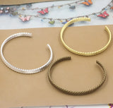 10 PCS 5mm*60mm Raw Brass Bangle Bracelet For Women