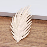 10 PCS Filigree Feather Pendant Charms for DIY Jewelry Making