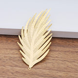 10 PCS Filigree Feather Pendant Charms for DIY Jewelry Making