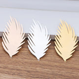 10 PCS Filigree Feather Pendant Charms for DIY Jewelry Making