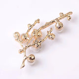10 PCS Metal Alloy Crystal Pearl Flowers Branches DIY Jewelry Making