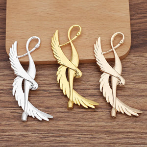 10 PCS Alloy KC Silver Plated Red-crowned Crane for DIY Jewelry Making