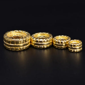 10 PCS Raw Brass Round Spacer Beads Flat Beads DIY Jewelry Accessories