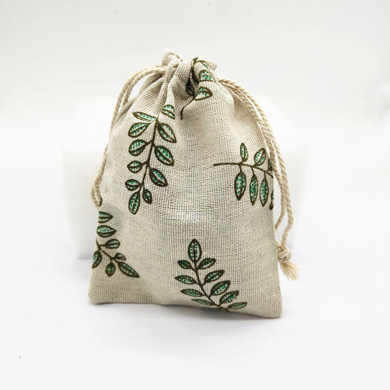 10 PCS Cotton Linen Pouch Jewelry Gift Packaging Drawstring Bag