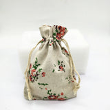 10 PCS Cotton Linen Pouch Jewelry Gift Packaging Drawstring Bag