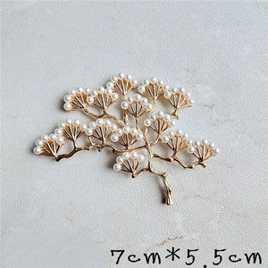 10 PCS 70*55mm Silver Plated Pearl Tree DIY Jewelry Making
