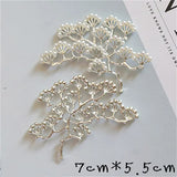 10 PCS 70*55mm Silver Plated Pearl Tree DIY Jewelry Making