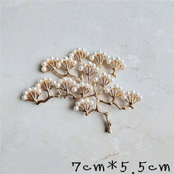 10 PCS 70*55mm Silver Plated Pearl Tree DIY Jewelry Making