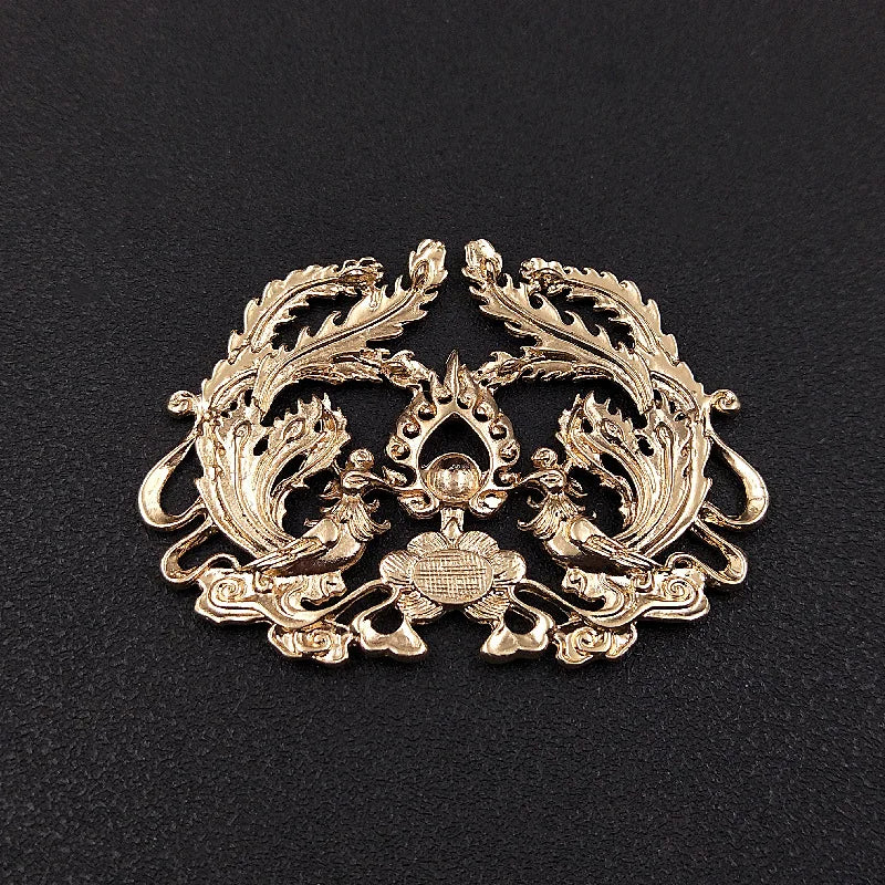10 PCS Gold Alloy Phoenix Birds Hairwear DIY Ornament