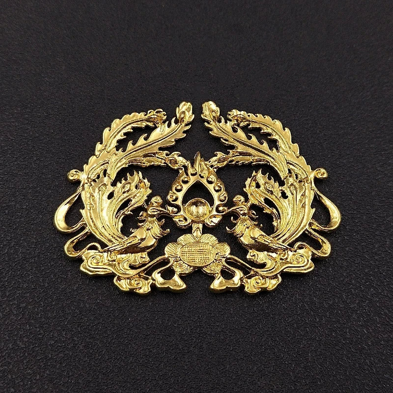 10 PCS Gold Alloy Phoenix Birds Hairwear DIY Ornament