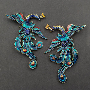 10 PCS Cloisonne Enamel Phoenix DIY Jewelry Making