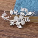 10 PCS Metal Alloy Branch DIY Jewelry Findings KC Silver Flowers